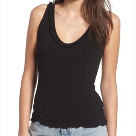 PST by Social T Rib Knit Tie Back Tank Size Small - Picture 1 of 11
